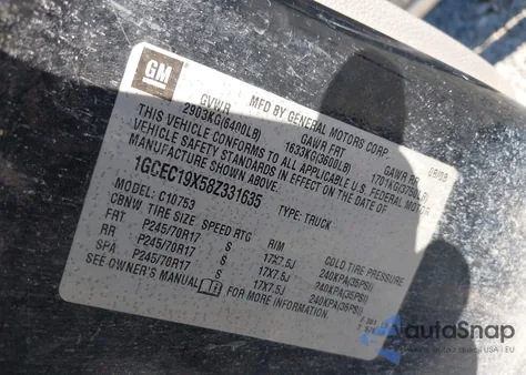 2008 Chevrolet Silverado 1500 Work Truck z USA, uszkodzony, nr VIN 1GCEC19X58Z331635